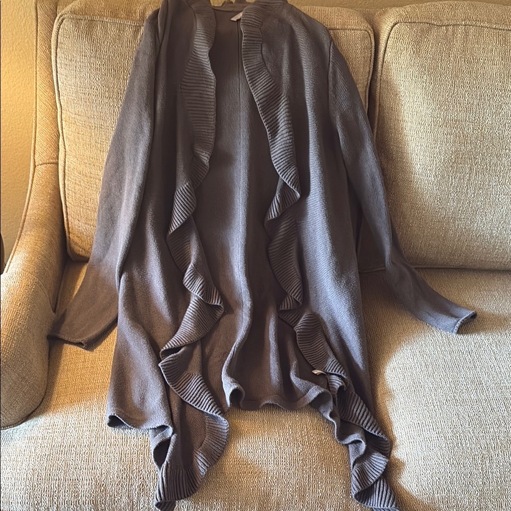 J. Jill Gray Drapey Cardigan Sweater